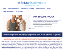 Tablet Screenshot of hivtravelinsurance.com